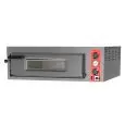HORNO ELÉCTRICO MECÁNICO PARA PIZZA - Mod. BIG 4 - N. 1 cámara - Piso refractario o cámara totalmente refractaria - Medidas cámara cm L 70 x P 70 x 15 h - N. Pizzas 4 (Ø cm 30/34) - Potencia 5,6 kW - Homologación CE