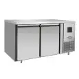 MESA REFRIGERADA DE ACERO INOX - Para SNACK - VENTILADO - Mod.EPF3461GR-304T - N. 2 Puertas - Capacidad Lt 240 - TEMPERATURA -22°/-17°C - Dim. cm. L 136 x P 60 x h 85 - CE