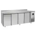 MESA REFRIGERADA CON PETO DE ACERO INOX - Para SNACK - VENTILADO - Mod.EPF3441GR-SB-304T - N. 4 Puertas - Capacidad Lt 480 - TEMPERATURA -2°/+8°C - Dim. cm. L 223 x P 60 x h 95 - CE