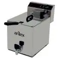 Freidora eléctrica de sobremesa - mod. EVO10G - Capacidad: 10 l - Potencia total: 3,5 kw - Monofásica 220v - Dimensiones A 265 x F 495 x H 325 mm - Peso 11 kg - CE