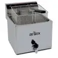 Freidora eléctrica de sobremesa - mod. EVO12G - Capacidad: 12 l - Potencia total: 4,5 kw - Monofásica 220v - Dimensiones A 355 x F 495 x H 325 mm - Peso 15 kg - CE