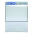 LAVAVAJILLAS ELECTRÓNICO DE ACERO INOX AISI 304 - Mod EVA50 - Con bomba de desagüe - Paso útil altura máxima cm 35,5 - Cesta cuadrada cm 50 x 50 - Ciclo 60-120-180-240-600" - Dispensador de abrillantador y detergente - Medidas cm L 57,5 x P 60 x H 80,5