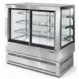VITRINA CALIENTE - MOD EVOK CALIENTE L4 CALIENTE - CALIENTE VENTILADO - TEMPERATURA +65 °C - PROFUNDIDAD DE LA SUPERFICIE DE EXPOSICIÓN: 66 CM - PUERTAS CORREDERAS DELANTERAS - VERSIÓN DE ACERO INOXIDABLE