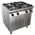 COCINA A GAS de 4 FUEGOS - MOD. H7/MZE4DC - Mueble abierto - Sin llama piloto - Potencia kW 19 - Medidas: cm L 80 x P 70 x H 85 - CE