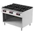 COCINA DE GAS - MOD. FA093M0 - N. 6 fuegos - Compartimento abierto - Con llama piloto - Dimensiones: cm L 120 x P 90 x H 90 - CE