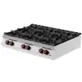 COCINA DE SOBREMESA - MOD. FA093T0 - N. 6 fuegos - Con llama piloto - Dimensiones: cm L 120 x P 90 x H 24 - CE