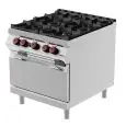 COCINA DE GAS - MOD. FAG93M0 - N. 4 FUEGOS - CON LLAMA PILOTO - Horno de gas estático cm L 65 x P 56 x 30 H - Dimensiones: cm L 80 x P 90 x H 90 - CE