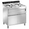 FREIDORA ELÉCTRICA - LÍNEA KORAL - MOD. HT1212C - N 2 CUBAS LT 12 + 12 DE ACEITE - ALIMENTACIÓN TRIFÁSICA V 400/50-60Hz - POTENCIA kW 9 + 9 - DIMENSIONES cm L 80 x P 70 x H 96