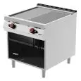 PLANCHA FRY TOP DE GAS - MOD. FTG92MC - 1/2 Placa lisa 1/2 Placa acanalada - Compartimento abierto - Potencia kW 18 - Dimensiones: cm L 80 x P 90 x H 90 - CE