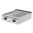 PLANCHA FRY TOP DE GAS DE SOBREMESA - MOD. FTG92TC - Placa 1/2 lisa 1/2 acanalada - Potencia kW 18 - Dimensiones: cm L 80 x P 90 x H 24 - CE