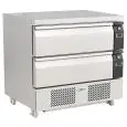 CÓMODA REFRIGERADA CON RUEDAS - GN1/1 - DOBLE VENTILADA - Temp + 1°C / +4°C / -18°C / -21°C - Modelo G-CBR22
