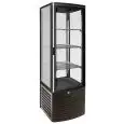 Expositor refrigerado vertical de chapa pintada - Mod G-LSC235B - Ventilado - Capacidad Lt 235 - Vidrio en 4 lados - Temperatura +2°/+8°C - Dimensiones cm L 51,5 x P 48,5 x H 169,5