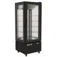 Expositor refrigerado vertical de chapa pintada - Mod G-LSC65LB - Ventilado - Capacidad Lt 431 - Vidrio en 4 lados - Temperatura +2°/+8°C - Dimensiones cm L 65 x P 65 x H 195