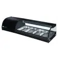 Vitrina expositora refrigerada de mesa para sushi - Mod G-SSS1200 - Estático - Temperatura 0°/+6°C - N 4 cubetas GN 1/3 h 40 mm - Medidas cm L 120 x D 41,5 x H 30
