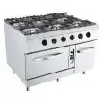 COCINA DE GAS - MOD. K9S203N - N. 8 fuegos - Con llama piloto - Compartimento con puertas batientes - Medidas cm L 160 x P 90 x H 90 - Homologación CE