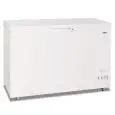 Congelador horizontal con tapa ciega modelo GELO 450 PS, temperatura -18°C / -24°C, capacidad bruta 383 Lt, dimensiones externas 1275 x 750 x 880 mm.