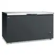 Congelador horizontal con tapa ciega modelo GELO 550 PSX, temperatura -18°C / -24°C, capacidad bruta 473 Lt, dimensiones externas 1535 x 750 x 880 mm.