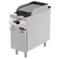 PARRILLA DE GAS PARA PIEDRA VOLCÁNICA - MOD. GPG91M0 - Compartimento neutro con puerta abatible - Potencia kW 12 - Dimensiones: cm L 40 x P 90 x H 90 - CE