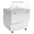 MÁQUINA para la PRODUCCIÓN y la EXPOSICIÓN DE HELADO FRESCO - MOD. GX4 KOMPACT - Mantecador electrónico de 4 grupos - CAPACIDAD lt 4 x 2,5 - CONDENSACIÓN POR AGUA - ALIMENTACIÓN TRIFÁSICA V 400/50Hz - POTENCIA Kw 3,6 - DIM. Cm L 83 x P 90 x h 91 - CE