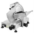 CORTADORA DE FIAMBRES POR GRAVEDAD - Mod HBS220JS - Cuchilla de acero inoxidable ø 220 - Corte útil de mm L 115 x P 130 - Afilador fijo - Alimentación monofásica 230V/1/50Hz