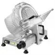 CORTADORA DE FIAMBRES POR GRAVEDAD - Mod HBS250 - Cuchilla de acero inoxidable ø 250 - Corte útil de mm L 140 x P 155 - Afilador fijo - Alimentación monofásica 230V/1/50Hz