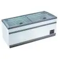 EXPOSITOR REFRIGERADO - Mod. POLO 21 - TERMÓMETRO DIGITAL - DESESCARCHE AUTOMÁTICO - CAPACIDAD LT 850 - TEMPERATURA -18°/-21°C - DIMENSIONES cm L 210 x P 85 x h 87 - CE