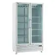 ARMARIO FRIGORÍFICO EN ACERO BARNIZADO BLANCO - PARA BEBIDAS - VENTILADA - Mod I LOOC 80 JUMBO B - CAPACIDAD Lt 690 - N. 2 PUERTAS ACRISTALADAS - TEMPERATURA 0/+10°C - Medidas cm L 94 x P 61,5 x H 202,3 - Homologación CE