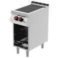 COCINA ELÉCTRICA - Mod. ID071M0 - N. 2 placas de inducción - Compartimento abierto - Alimentación trifásica 400V/3/50Hz - Potencia Kw 7 - Dimensiones cm L 40 X P 70 X H 90 - CE