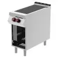 COCINA ELÉCTRICA - Mod. ID091M0 - N. 2 placas de inducción - Compartimento abierto - Alimentación trifásica 400V/3/50Hz - Potencia Kw 10 - Dimensiones cm L 40 X P 90 X H 90 - CE