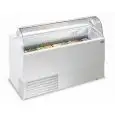 VITRINA EXPOSITORA PARA HELADOS - MOD. ISETTA LX - ESTÁTICA - CRISTALES CURVOS - Unidad condensadora incorporada - Desescarche eléctrico - TEMPERATURA -16/-14°C - Homologación CE