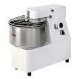 AMASADORA DE ESPIRAL CON CABEZAL FIJO - Mod. MDOE 20 - Alimentación V 230 monofásica - Capacidad de la cuba lt.22 - Peso de la masa Kg. 18 - Potencia kW 0,75 - Homologación CE