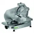 CORTADORA DE FIAMBRE VERTICAL - Mod K300S - Adapta para embutidos - Cuchilla de acero inoxidable ø 300 - Corte útil de mm L 260 x P 200 - Afilador fijo - Alimentación monofásica 230V/1/50Hz