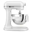 AMASADORA PLANETARIA KITCHENAID - Mod K55W Heavy Duty Blanco - Estructura de metal - N 1 cuba Lt 5,2 - Potencia 375 W - Alimentación monofásica 220-240V - Medidas cm L 28,7 x P  37,1 x H 41,9
