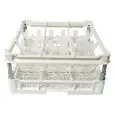 CESTA CLÁSICA CON 9 COMPARTIMIENTOS CUADRADOS PARA VASOS - MOD. KIT3/3X3 - MEDIDAS CESTA cm A 50 X F 50 - COMPARTIMIENTOS MEDIDAS INTERNAS cm A 14,6 X F 14,6 - ALTURA VASOS DE cm 12 A 24 - NORMA CE