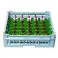 CESTA CLÁSICA CON 42 COMPARTIMIENTOS RECTANGULARES PARA TAZAS, TACITAS Y JARRAS - MOD. KIT 6X7 - MEDIDAS CESTA cm A 50 X F 50 - COMPARTIMIENTOS MEDIDAS INTERNAS cm A 6,3 X F 7,3 - Homologación CE
