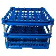 CESTA CLÁSICA CON 25 COMPARTIMIENTOS CUADRADOS PARA VASOS - MOD. KIT4/5X5 - MEDIDAS CESTA cm A 50 X F 50 - COMPARTIMIENTOS MEDIDAS INTERNAS cm A 8,8 X F 8,8 - ALTURA VASOS DE cm 24 A 34 - Homologación CE