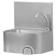 LAVAMANOS de PARED - MOD. LM 48 - Estructura Inox - PULSADOR DE RODILLA - Medidas cm 48 x 35 x 53 h