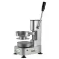 PRENSA HAMBURGUESAS MANUAL - MOD. PRAM13 - MOLDE DE Ø cm 13 - Medidas Cm A 19 x F 30 x H 28 - Homologación CE