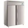 Armario frigorífico en acero inox AISI 201 - Mod M-GN1410TN-FC - Gastronorm 2/1 (65 x 53 cm) - Ventilado - 2 puerte - Capacidad de 1300 litros - Temperatura 0°/+8°C - Medidas cm L 148 x P 83 x 201 H