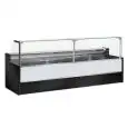 Mostrador de alimentos refrigerados - Mod MESETAS VT - Ventilado Estático con celda refrigerada - Temperatura °C +0/+2 - Profundidad de la superficie de la pantalla: 75 cm