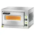 HORNO ELÉCTRICO PARA PIZZA - Mod MICROV18C - 1 cámara - Superficie de cocción de piedra refractaria - Dimensiones de la cámara cm L 40,5 x P 40,5 x H 18 - N pizzas 1 (Ø cm 33) - Potencia 2,2 kW - Monofásico