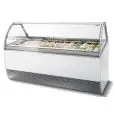 VITRINA EXPOSITORA PARA HELADOS - MOD. MILLENNIUM LX - VENTILADA - CRISTALES CURVOS ABRIBLES HACIA ARRIBA - UNIDAD DE REFRIGERACIÓN POR AIRE - DESESCARCHE POR INVERSIÓN DE CICLO - TEMPERATURA -16/-14°C - Homologación CE