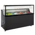 VITRINA EXPOSITORA PARA HELADOS - MOD. MIRABELLA H9G - TEMPERATURA -5°/-20°C - CAPACIDAD Lt 306 - DIMENSIONES cm A 165,2 x F 67,7 x h 119 - PESO Kg.136 - CE