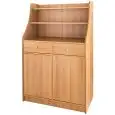 MUEBLE DE SERVICIO PARA COMEDOR ALTO - MOD. ML3100SS - Estructura de aglomerado laminado de alto espesor - N. 2 Puertas - N. 2 cajones - Medidas cm A 95 x F 49 x h 144