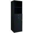 Mueble de servicio de sala - Mod ML5050 - Estructura y paneles de melamina - 1 puerta - 2 cajones - Medidas cm L 45 x P 49 x 144 H
