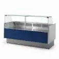 Mostrador vitrina para alimentos refrigerado - Mod MR 80 VD - Ventilado - Temperatura de +2 a +5°C - Profundidad de la superficie de exposición: 65 cm