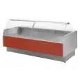 Mostrador vitrina para alimentos refrigerado - Mod MR 9.5 VC - Ventilado - Temperatura de +2 a +5°C - Profundidad de la superficie de exposición: 90 cm