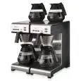 MÁQUINA DE CAFÉ DE ACERO INOXIDABLE - MOD. MATIC TWIN T - N. 4 PLACAS CALIENTES - N. 2 SISTEMAS DE INFUSIÓN - PRODUCCIÓN HORARIA Lt. 30 - TIEMPO DE PREPARACIÓN: 6 MINUTOS CADA DOS TERMOS - POTENCIA W 4280 - DIMENSIONES mm. L 404 x P 406 x 446 h