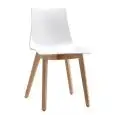 SILLA NATURAL ZEBRA ANTISHOCK - MOD. 2805 - Carcasa de POLICARBONATO TRANSPARENTE - Bastidor de HAYA NATURAL - Para INTERIORES - Se envía desmontado - Med. cm L 46 x P 52 x H 81 - Homologación CE