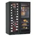 Vitrina refrigerada para vino, embutidos y quesos con capacidad Lt 840 y temperatura de +2 a +20 °C y (2x) de 0 a +20 °C Klimaitalia NORCIA 360 3T